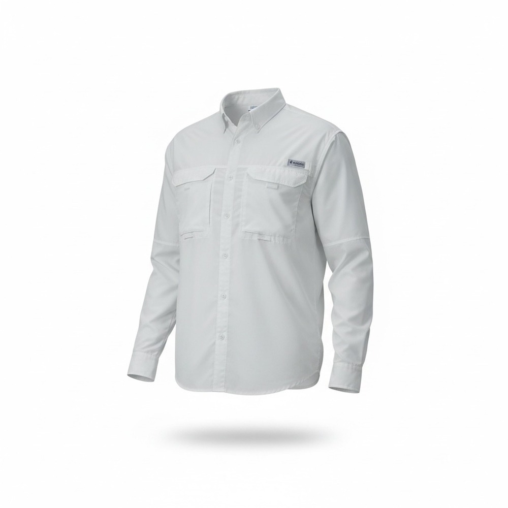 Columbia PFG Tamiami II Fishing Shirt White Long Sleeve XXL FM7253 UPF 40 Mens